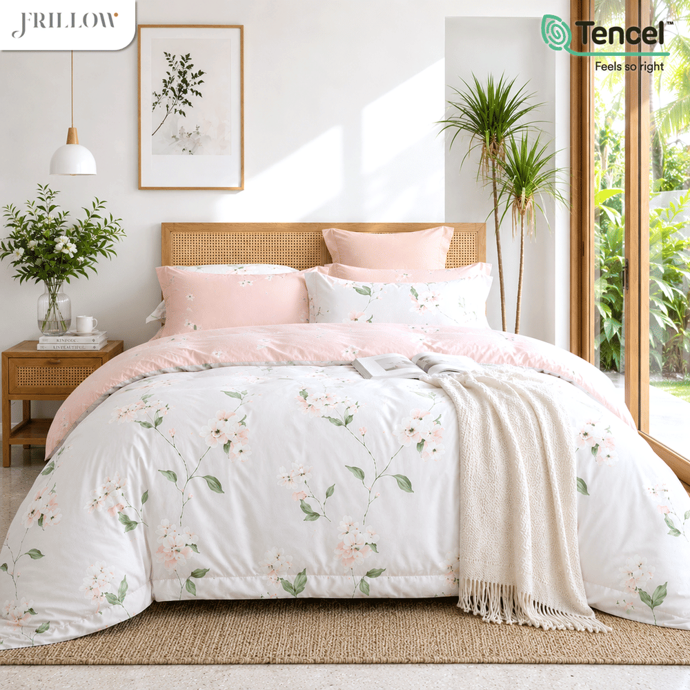 ปลอกผ้านวม 60X80 นิ้ว FRILLOW TENCEL&trade; 1180TC สี LADY BLOOM